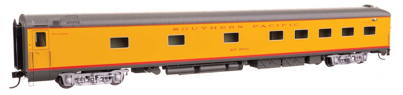 WalthersProto HO 920-18921 85' Pullman-Standard 10-6 Sleeper with Blunt End Southern Pacific with silver trucks SP #9041