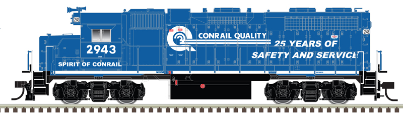Atlas Master Gold Series N 40005624 DCC/ESU Loksound V5 Equipped EMD GP38 w/ F/R Ditch Lights Conrail 'Spirit of Conrail' CR #2943