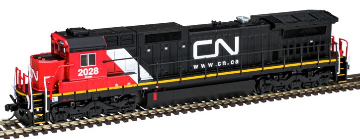Atlas Master Silver Series N 40005649 DCC Ready GE Dash 8-40C Locomotive w/ F/R Ditch Lights Canadian National 'Website Logo' CN #2014