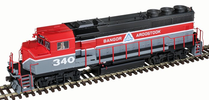 Atlas Master Silver Series HO 10004388 DCC Ready GMD GP40-2W Locomotive Bangor & Aroostook #343