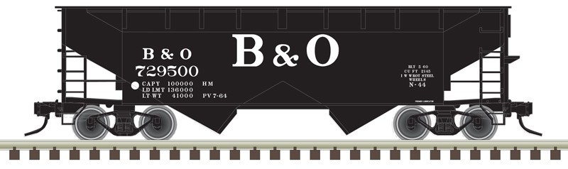Atlas Trainman HO 20007437 Offset-Side 2-Bay Open Hopper Baltimore & Ohio B&O #729506