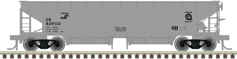 Atlas Master N 50006605 70-Ton Hart Ballast Car Conrail CR #52921