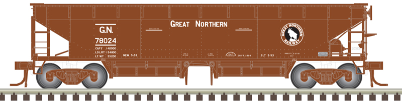 Atlas Master N 50006614 70-Ton Hart Ballast Car Great Northern GN #78024