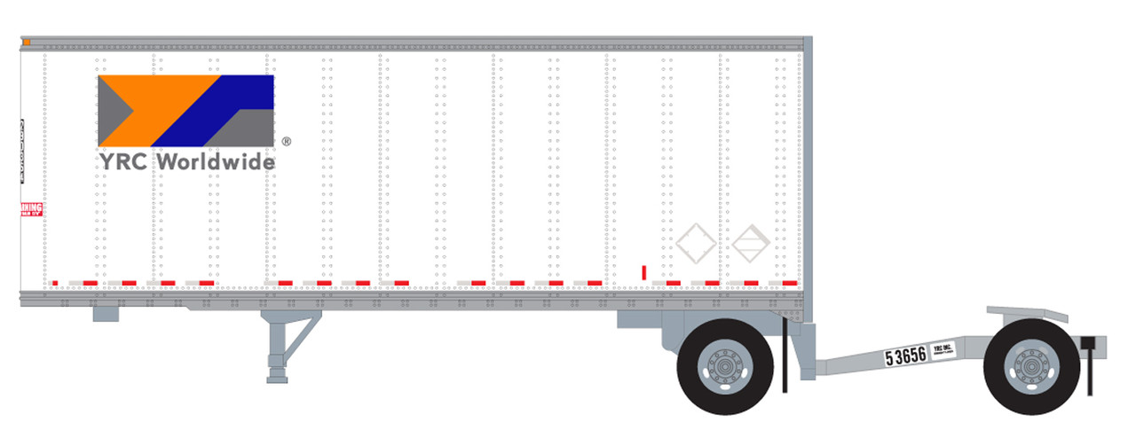 Trainworx N 42890-02 28' Pup Van Trailer with Converter Dolly YRC Worldwide #2
