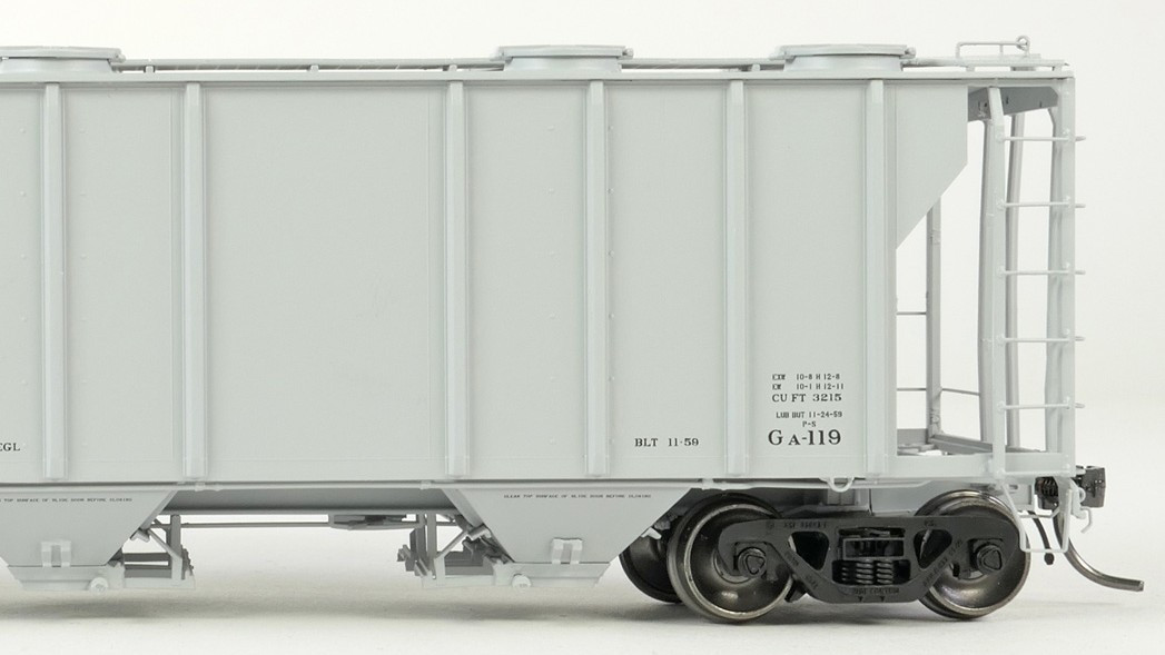 Tangent Scale Models HO 35010-07 PS-2 3215CuFt Covered Hopper Atchison, Topeka & Santa Fe 'Delivery Gray 11-1959 GA-119' ATSF #301077
