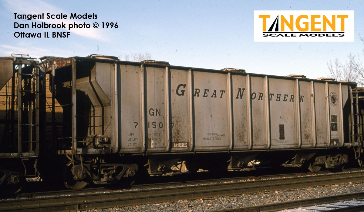 Tangent Scale Models HO 35011-01 PS-2 3215CuFt Covered Hopper Great Northern 'Delivery Gray 2-1960' GN #71502