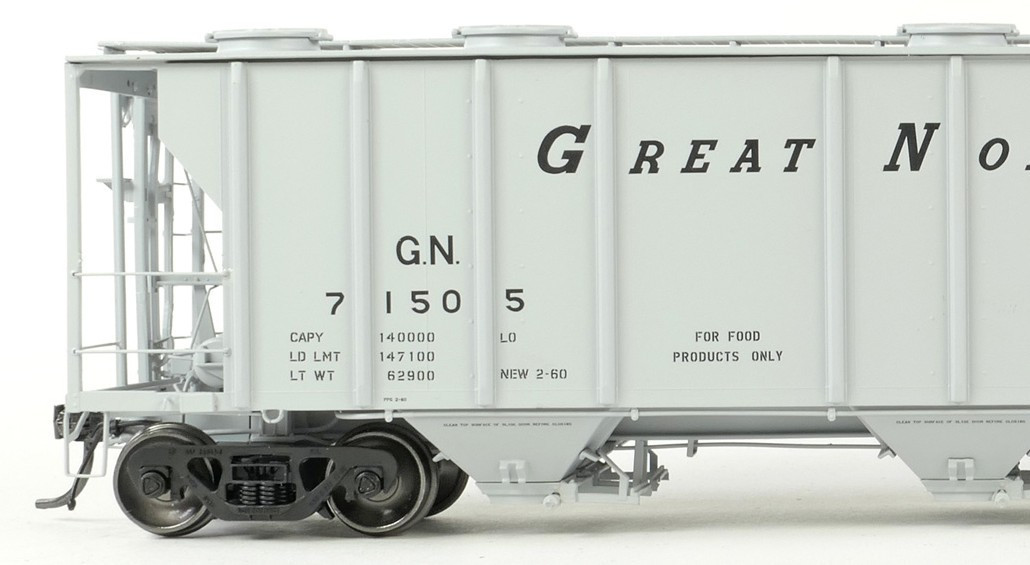 Tangent Scale Models HO 35011-04 PS-2 3215CuFt Covered Hopper Great Northern 'Delivery Gray 2-1960' GN #71513