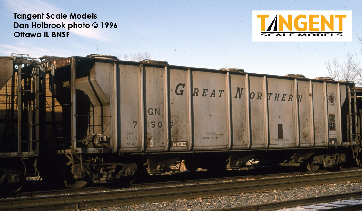 Tangent Scale Models HO 35011-09 PS-2 3215CuFt Covered Hopper Great Northern 'Delivery Gray 2-1960' GN #71546
