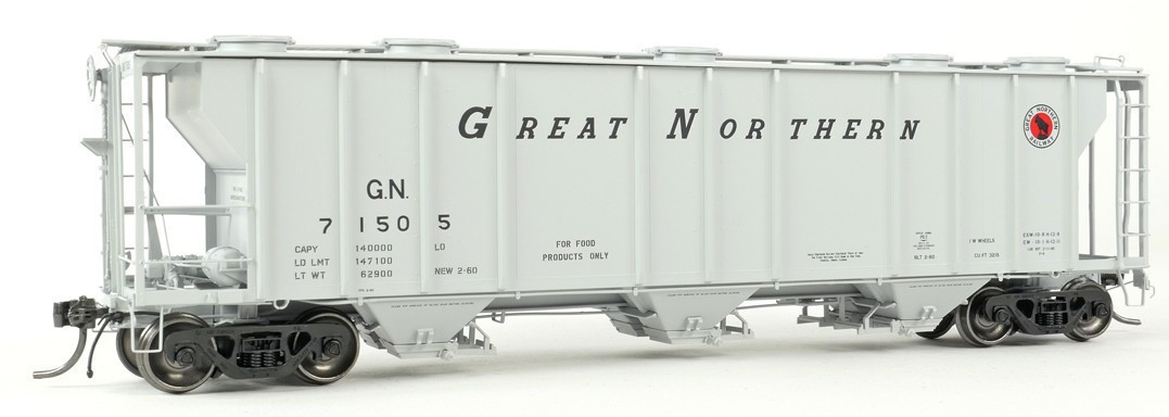 Tangent Scale Models HO 35011-11 PS-2 3215CuFt Covered Hopper Great Northern 'Delivery Gray 2-1960' GN #71568