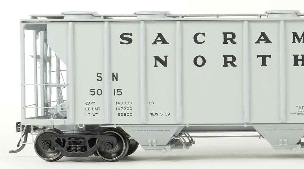 Tangent Scale Models HO 35014-01 PS-2 3215CuFt Covered Hopper Sacramento Northern 'Delivery Gray 5-1959' SN #5011