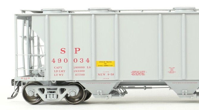 Tangent Scale Models HO 35015-04 PS-2 3215CuFt Covered Hopper Southern Pacific 'Delivery Gray H-100-1 9-1959' SP #490046