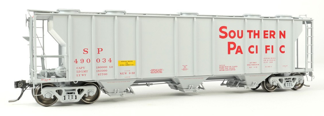Tangent Scale Models HO 35015-04 PS-2 3215CuFt Covered Hopper Southern Pacific 'Delivery Gray H-100-1 9-1959' SP #490046
