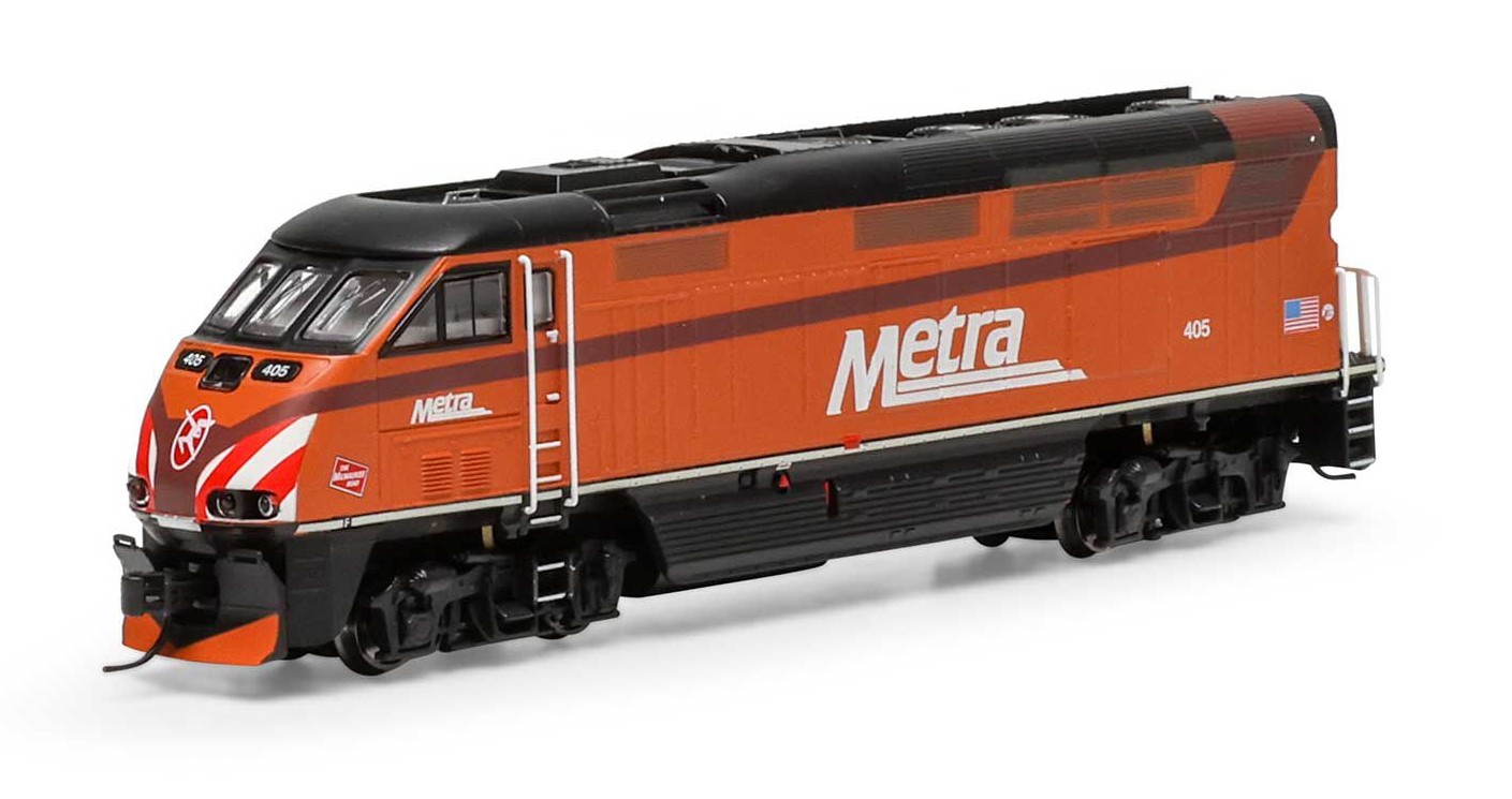 Athearn N ATH15301 DCC Ready EMD F59PHI Locomotive Metra METX #405