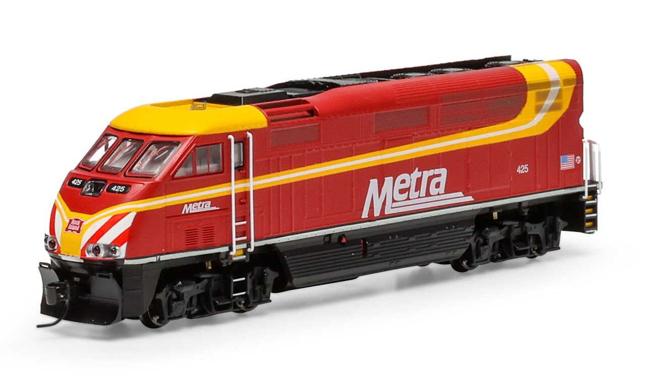 Athearn N ATH15402 DCC/Tsunami2 Sound Equipped EMD F59PHI Locomotive Metra METX #425
