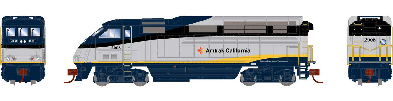 Athearn N ATH15408 DCC/Tsunami2 Sound Equipped EMD F59PHI Locomotive Amtrak California CDTX #2008