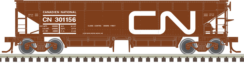 Atlas Master HO 20006810 70-Ton Hart Ballast Car Canadian National CN 3-Pack