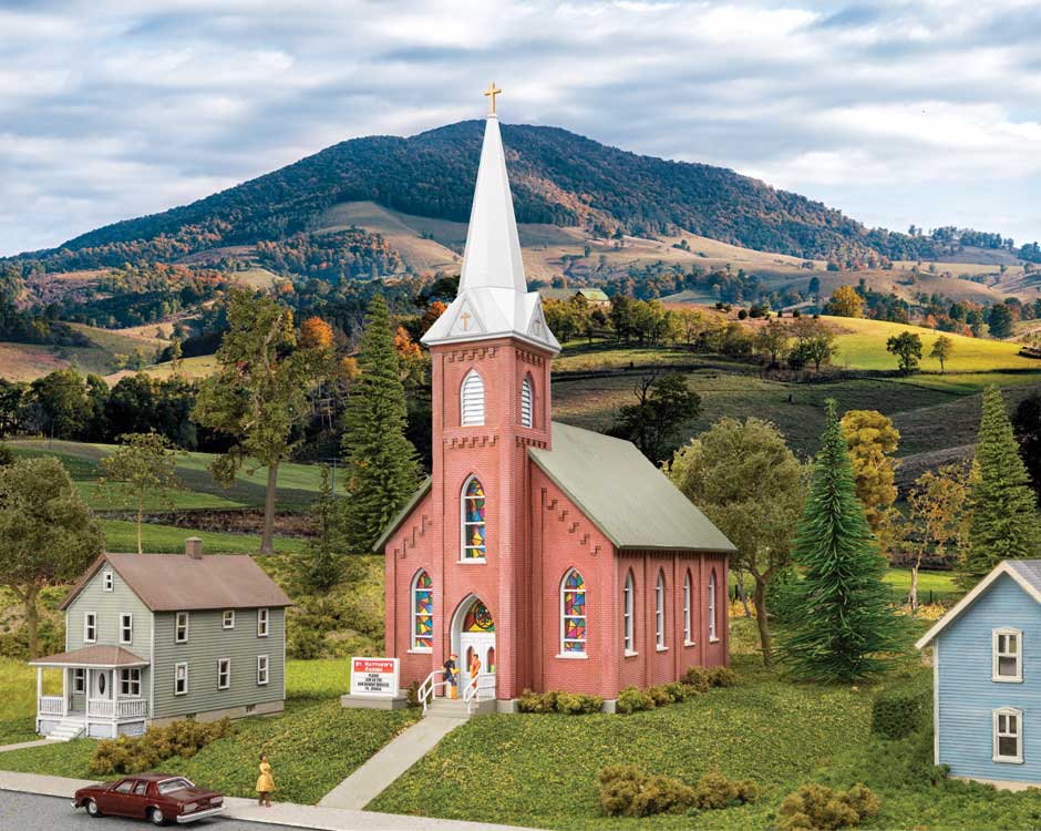 Walthers Cornerstone N 933-3858 Brick Church - Kit