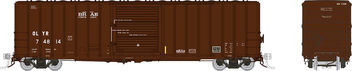 Rapido Trains Inc HO 198005 PC&F 5241cuft Boxcar Olympic Railroad Co OLYR Set #1 6-Pack