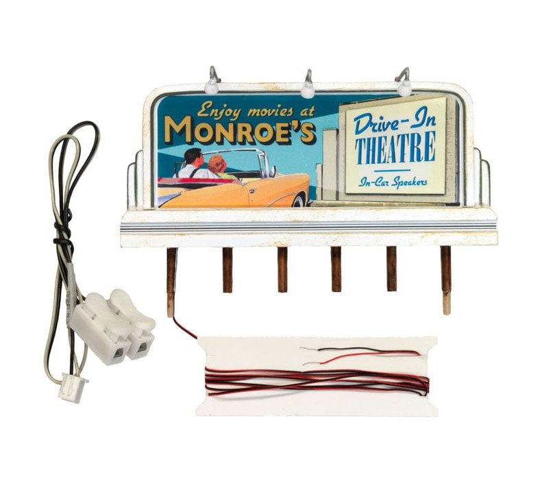 Woodland Scenics HO JP5794 Just Plug Billboards - Monroe's Drive-In