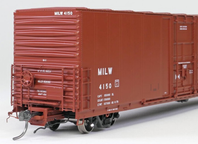 Tangent Scale Models HO 34016-01 Thrall 5,880CuFt 60′ Double Plug Door Box Car Milwaukee Road 'Repaint 6-1979' MILW #4150