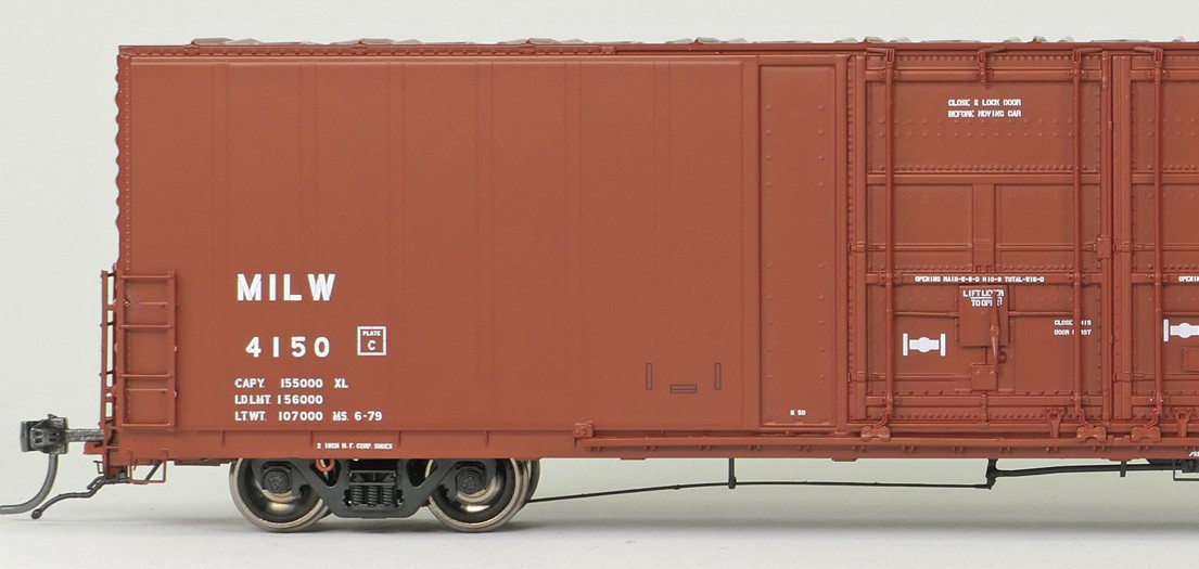 Tangent Scale Models HO 34016-06 Thrall 5,880CuFt 60′ Double Plug Door Box Car Milwaukee Road 'Repaint 6-1979' MILW #4159