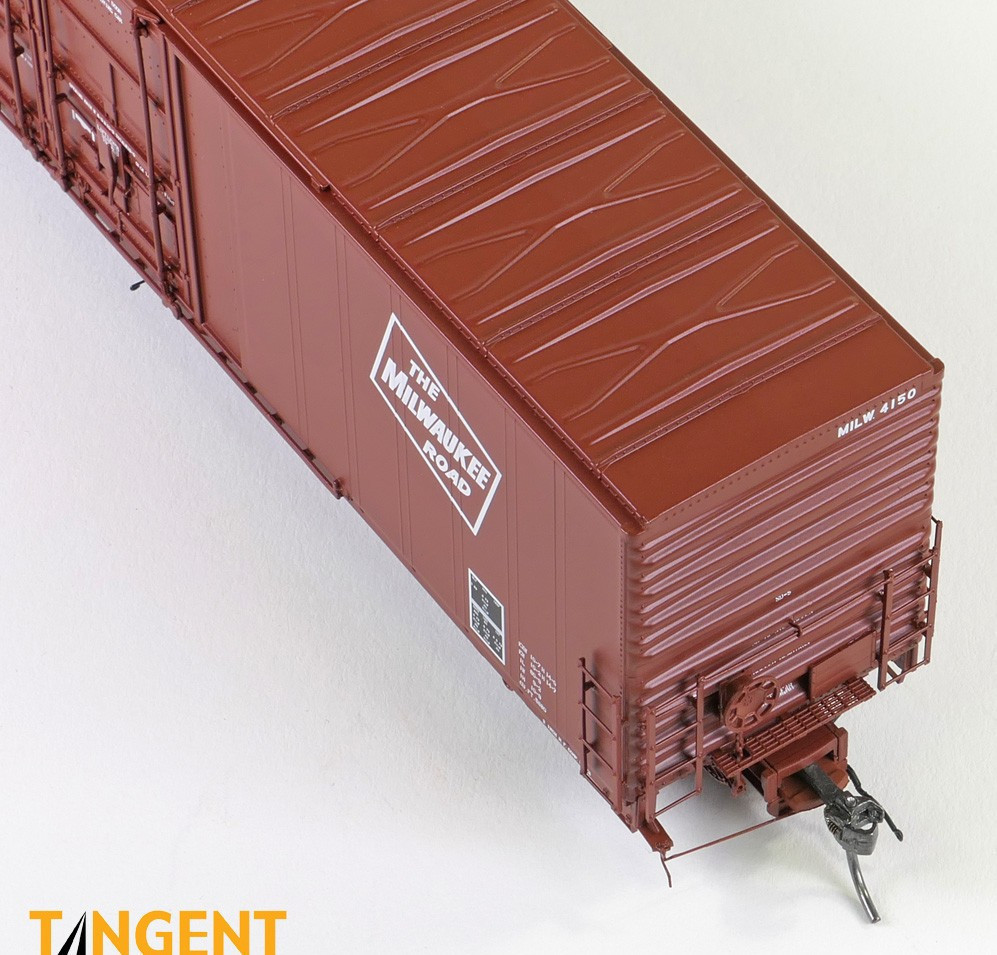 Tangent Scale Models HO 34016-06 Thrall 5,880CuFt 60′ Double Plug Door Box Car Milwaukee Road 'Repaint 6-1979' MILW #4159