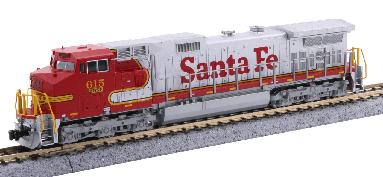 Kato N 176-3515 DCC Ready GE C44-9W Locomotive BNSF Railway 'Ex-ATSF Warbonnet Patch' BNSF #615
