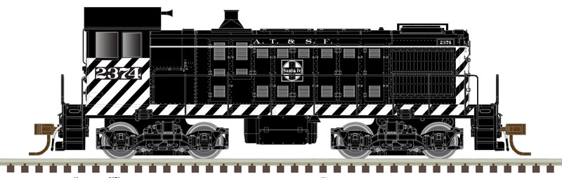 Atlas Master Silver Series N 40005689 DCC Ready Alco S-2 Locomotive Santa Fe ATSF #2374