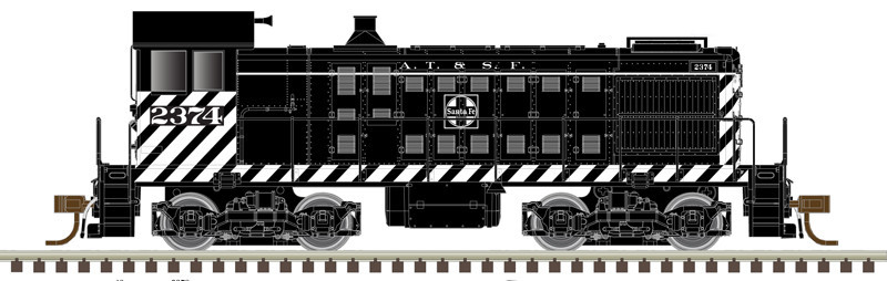 Atlas Master Silver Series N 40005690 DCC Ready Alco S-2 Locomotive Santa Fe ATSF #2388