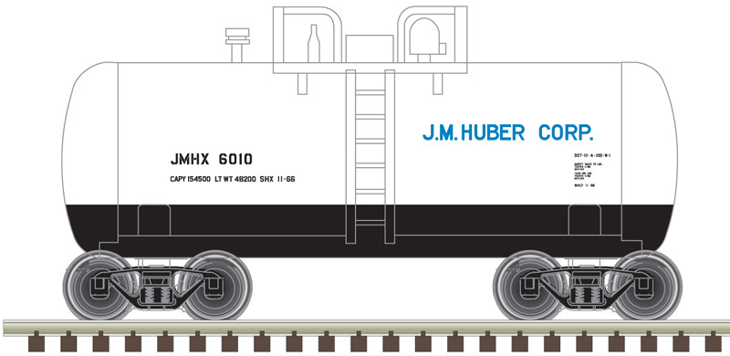 Atlas Trainman N 50006880 Beer Can Shorty Tank Car JM Huber JMHX #6010