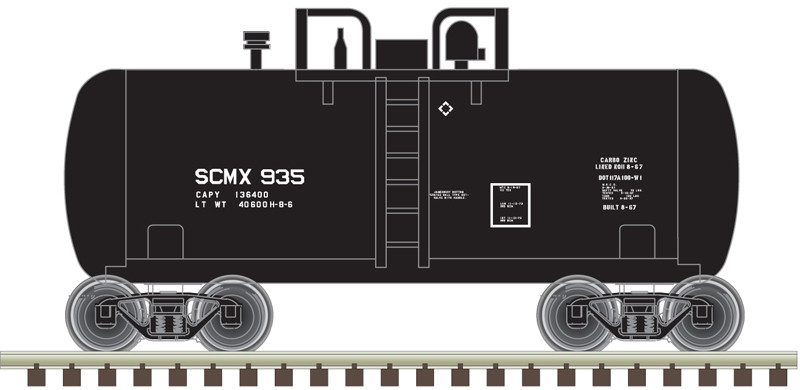 Atlas Trainman N 50006882 Beer Can Shorty Tank Car Shell Chemical