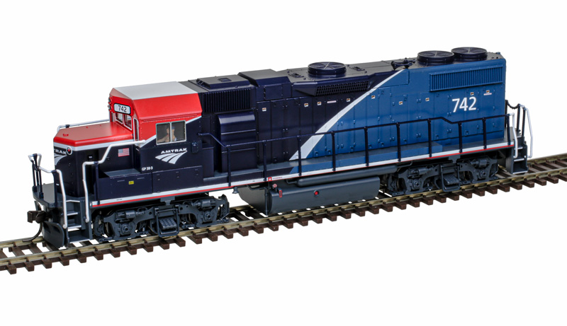 Atlas Trainman Silver HO 10004551 DCC Ready GP38-2 Locomotive Amtrak 'Phase VII' AMTK #740