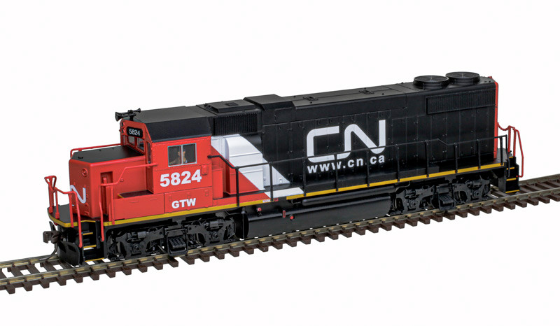 Atlas Trainman Silver HO 10004556 DCC Ready GP38-2 Locomotive Canadian National GTW #5824