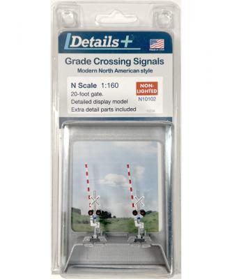 Details Plus N N10102 Grade Crossing Signal w/20-ft Gate Non Lighted  1-Pair