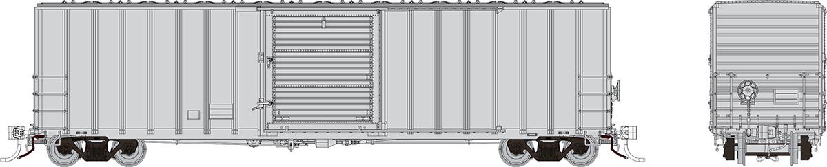 Rapido Trains Inc HO 198099 PC&F 5241cuft Boxcar Undecorated Single Car