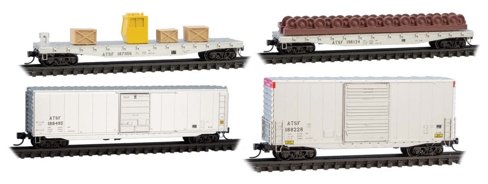 Micro Trains Line N 983 02 281 Atchison Topeka & Santa Fe MOW ATSF 4-Pack