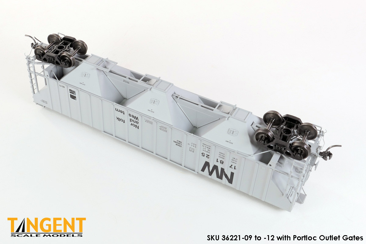 Tangent Scale Models HO 36221-10 NW Roanoke Shops 4750CuFt Covered Hopper Norfolk Western 'Delivery HC-71 1979' NW #178125