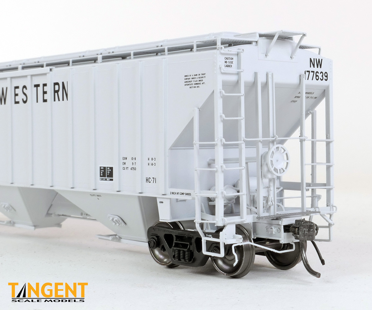 Tangent Scale Models HO 36222-06 NW Roanoke Shops 4750CuFt Covered Hopper Norfolk Western 'Claytor Repaint HC-71 1986+' NW #177363