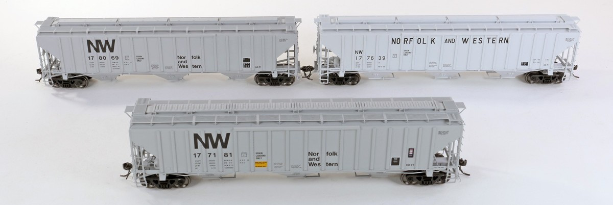 Tangent Scale Models HO 36222-08 NW Roanoke Shops 4750CuFt Covered Hopper Norfolk Western 'Claytor Repaint HC-71 1986+' NW #177630