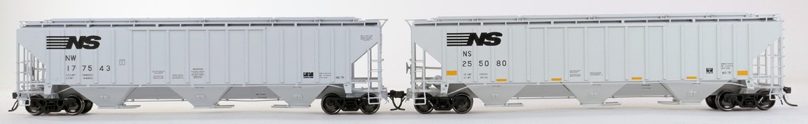 Tangent Scale Models HO 36223-01 NW Roanoke Shops 4750CuFt Covered Hopper Norfolk Southern 'N&W HC-71 1989+' NW #177310
