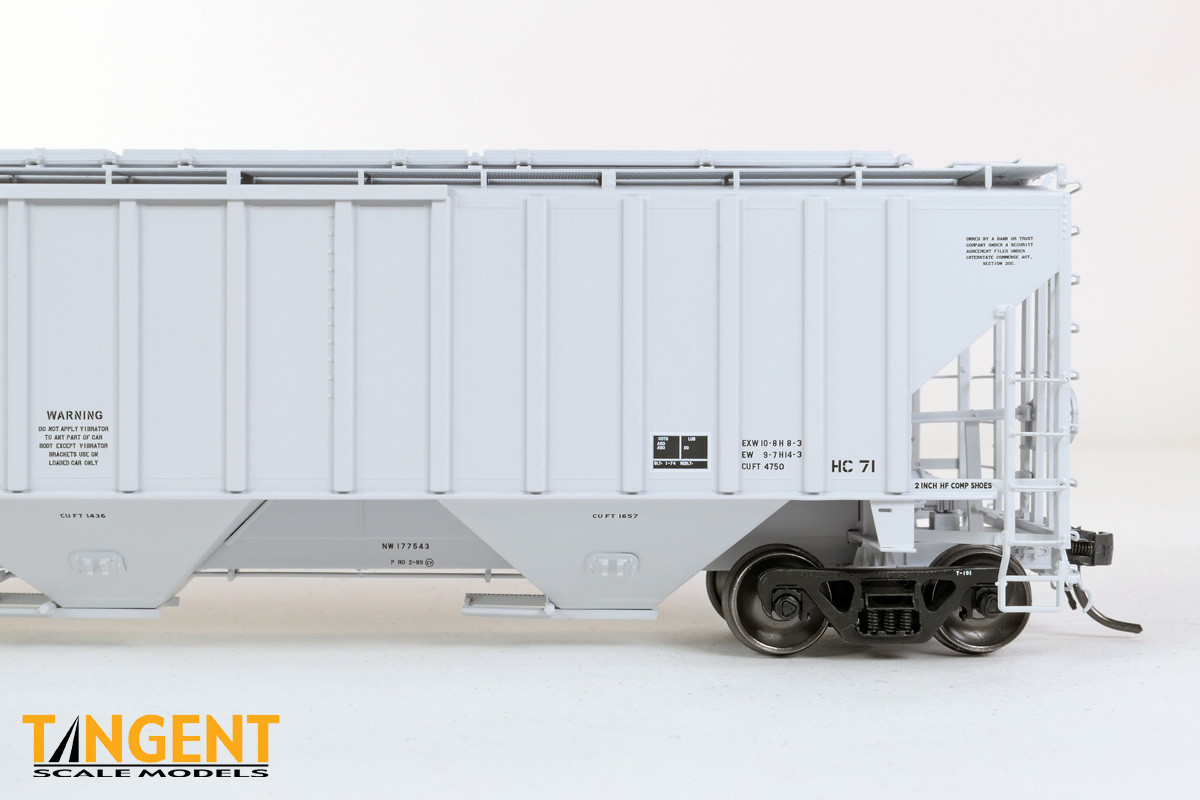 Tangent Scale Models HO 36223-06 NW Roanoke Shops 4750CuFt Covered Hopper Norfolk Southern 'N&W HC-71 1989+' NW #177564