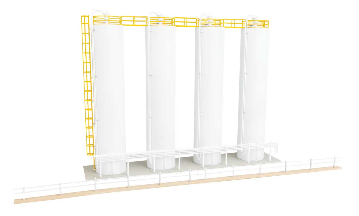 Walthers Cornerstone HO 933-4145 Plastic Pellet Plant - Kit