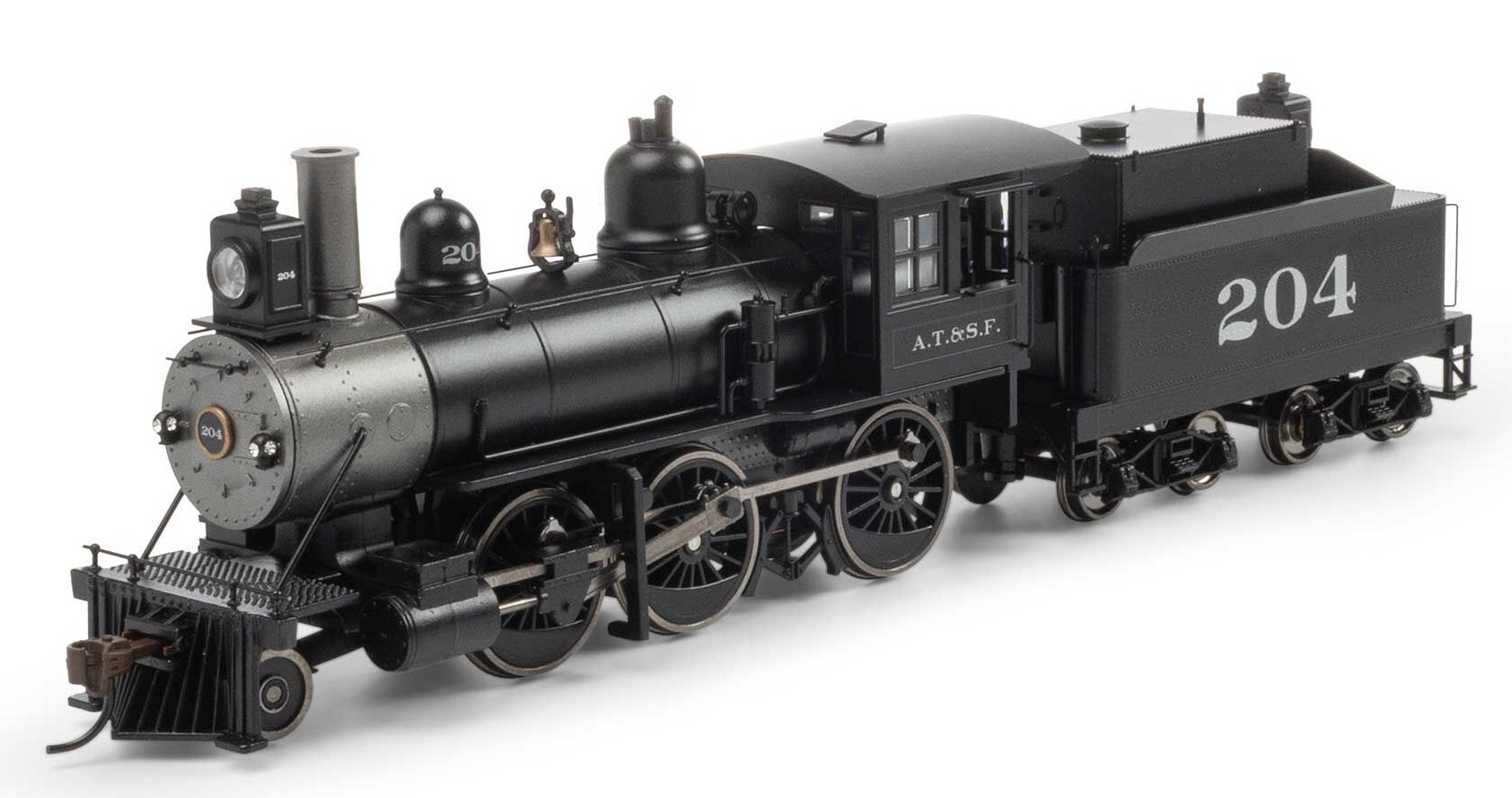 Athearn RTR HO ATH87210 DCC Ready Old Time 2-6-0 Mogul Steam Locomotive Santa Fe ATSF #204