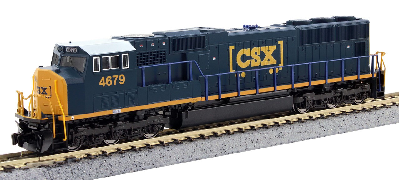 Kato N 176-7616-LS-DMW with DCC/ESU LokSound V5 EMD SD70M w/Flat Radiators CSX 'Boxcar Logo' #4697