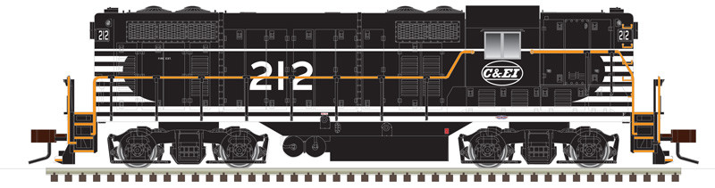 Atlas Classic Gold HO 10003965 DCC/ESU LokSound Select Equipped EMD GP7 Locomotive Chicago & Eastern Illinois C&EI #212