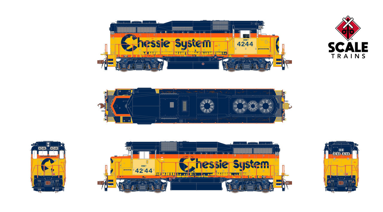 ScaleTrains Rivet Counter HO SXT40964 DCC Ready EMD GP30M CSXT 'ex-Chessie System Patch/Distressed Lettering' CSXT #4259