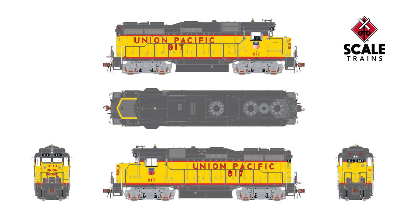 ScaleTrains Rivet Counter HO SXT40983 DCC/ESU Loksound 5 Equipped EMD GP30 Phase Ib2 Locomotive Union Pacific UP #842