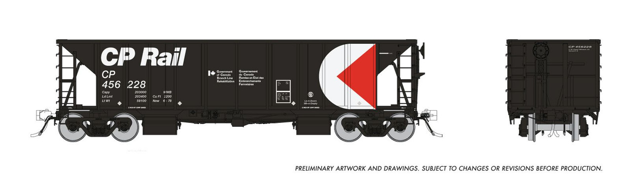 Rapido Trains Inc HO 158016A NSC Ballast Car CP Rail 'Branchline' CP #2 Single Car