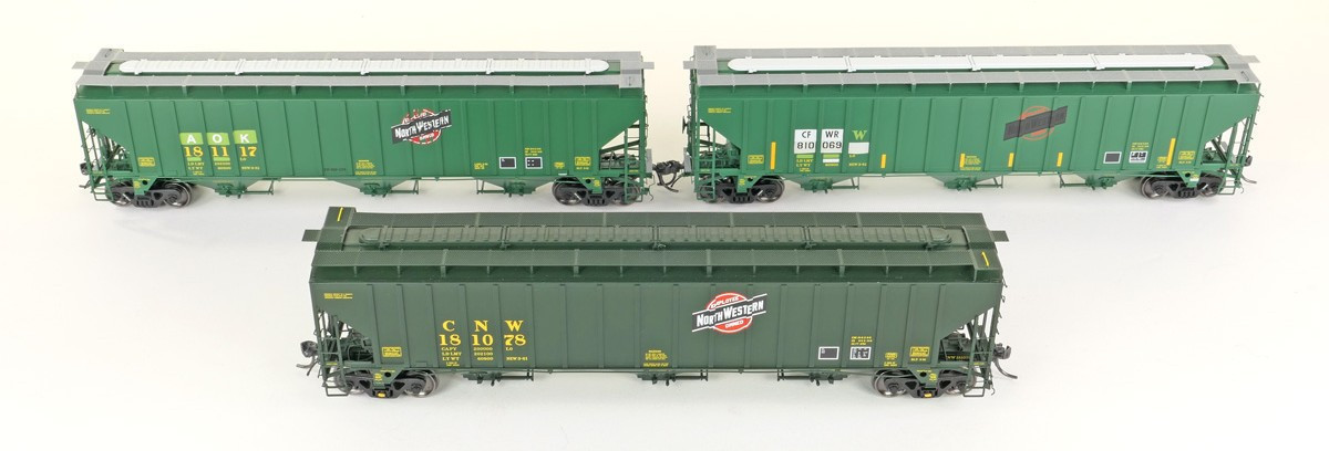 Tangent Scale Models HO 36360-08 PS4750 Covered Hopper Chicago and North Western Delivery Green 3-1981 CNW #181110