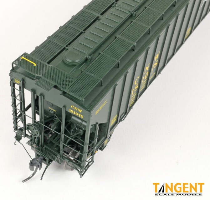 Tangent Scale Models HO 36360-08 PS4750 Covered Hopper Chicago and North Western Delivery Green 3-1981 CNW #181110